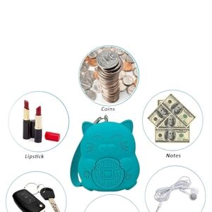 ROOVON Lucky Cat Silicon Coin Pouch Soft Cute Wallet